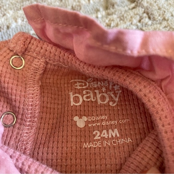 Disney Baby Girl Mickey Minnie Mouse Romper Waffle Cotton Snap Legs Pink: 24m - Picture 4 of 11